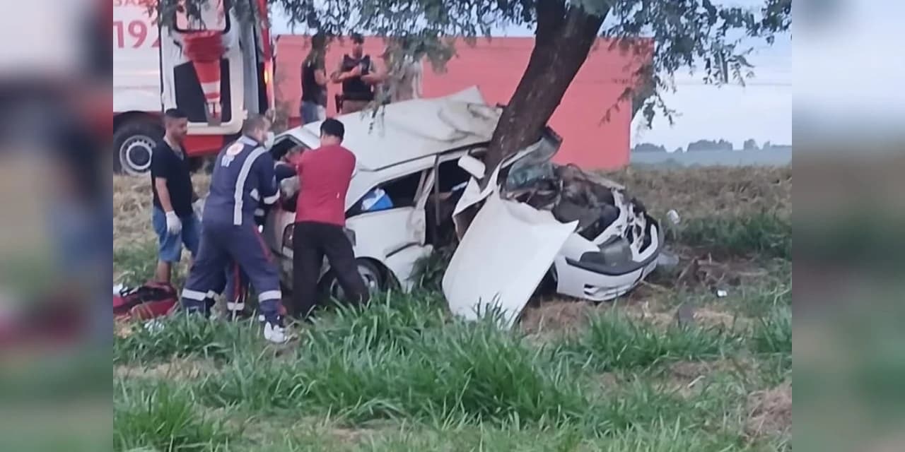 Carro colide em árvore e uma pessoa morre na BR-153 em Imbituva