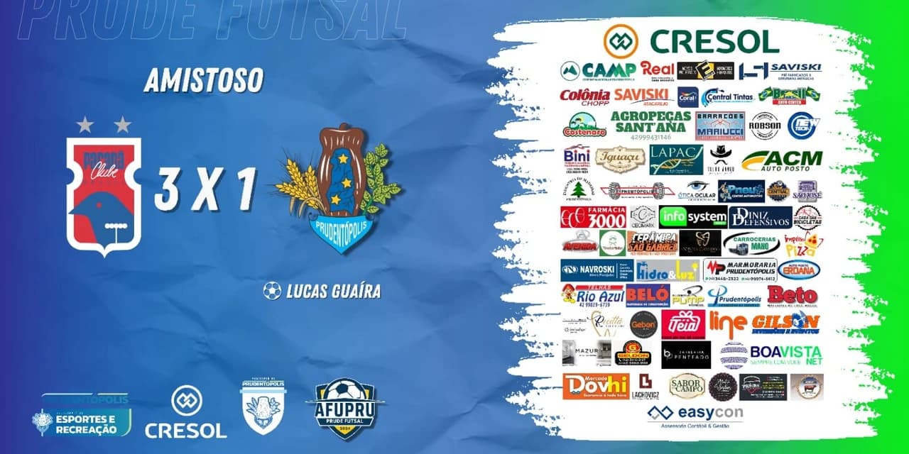 Prude Futsal perde para o Paraná Clube em partida amistosa