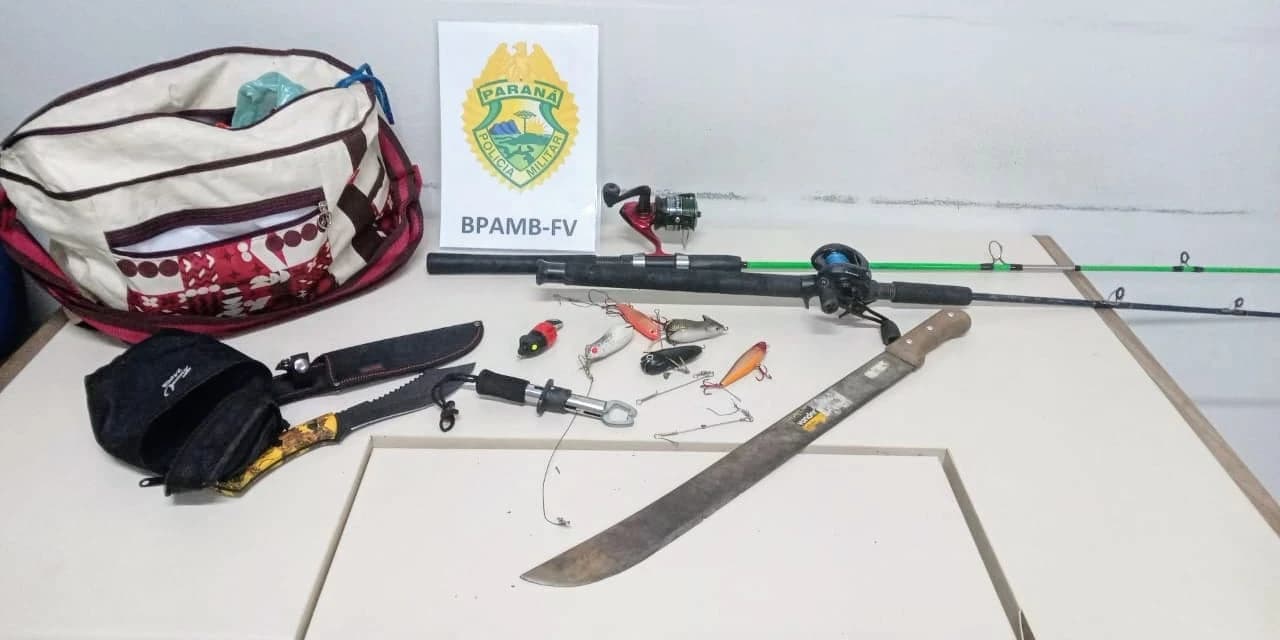 Dupla é presa em flagrante por pescar no parque estadual de Vila Velha