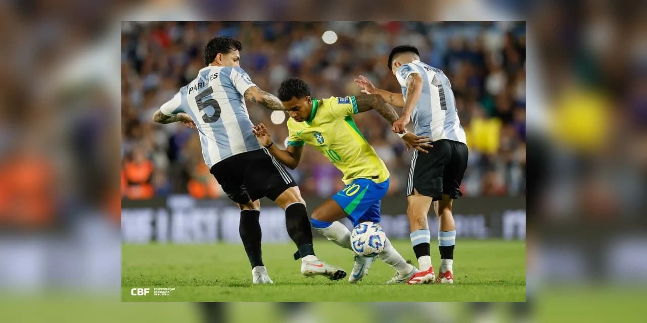 Brasil perde para Argentina por 4 a 1 e cai para 4º nas Eliminatórias