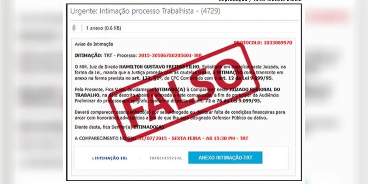 Golpistas estão usando o nome do Tribunal de Justiça para aplicar golpes