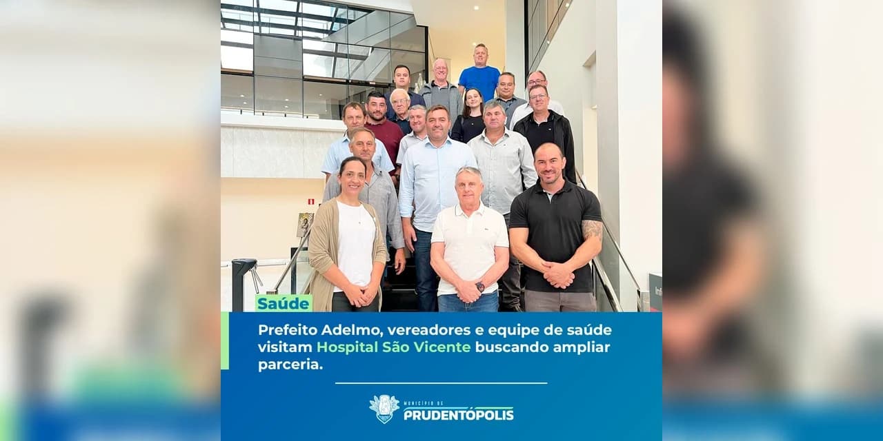 Comitiva de Prudentópolis visita o Hospital São Vicente em Guarapuava