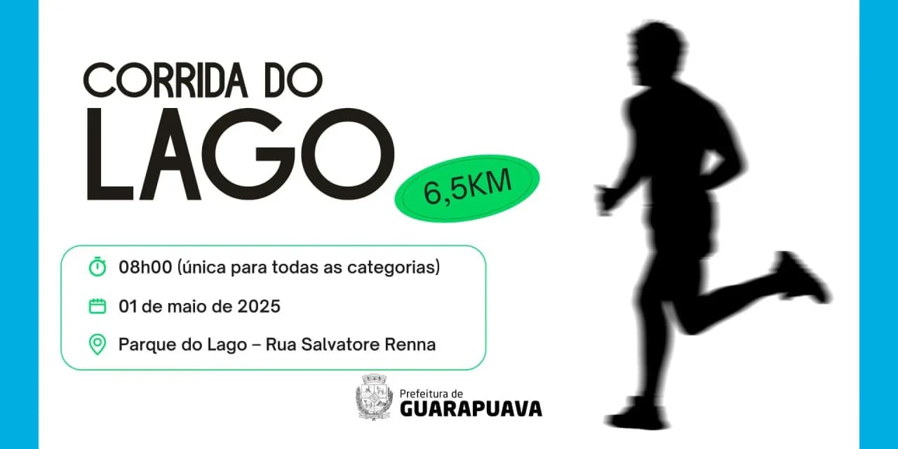 Estão abertas as inscrições para a Corrida do Trabalhador em Guarapuava