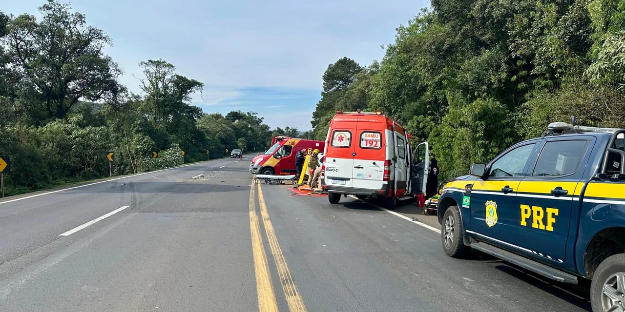 Colisão frontal entre dois veículos na Br -277 em Guarapuava resulta em um óbito
