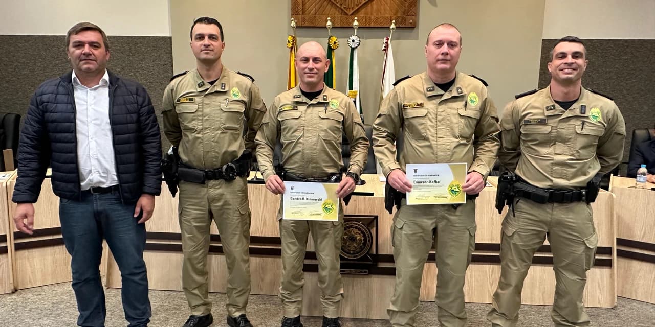 Em Prudentópolis PM realiza cerimônia de homenagem a policiais do município