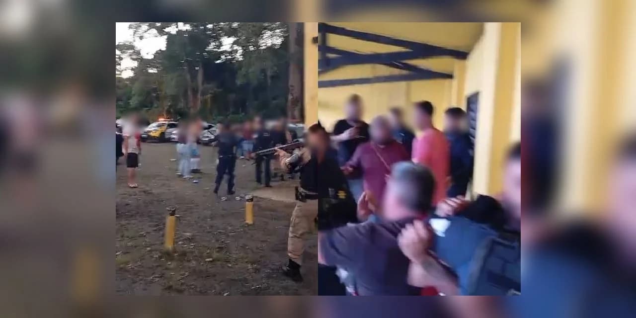 Em Irati pancadaria e bala de borracha! Confusão marca final de Campeonato Interbairros, e três são presos;