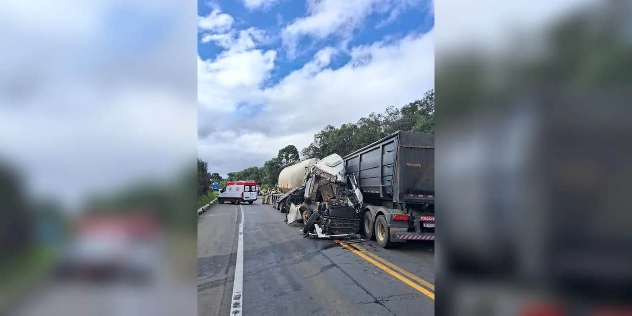 Acidente na BR-277 em Prudentópolis envolveu cinco veículos e resultou em quatro pessoas feridas