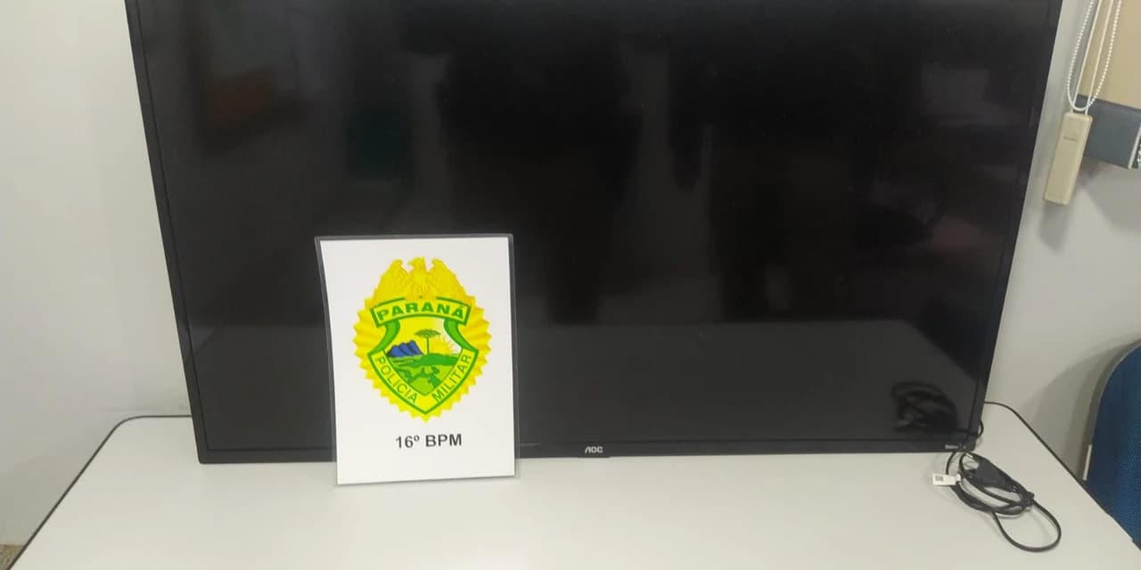 Em Prudentópolis Smart TV furtada de um colégio foi recuperada