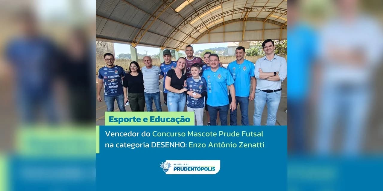 Alunos das escolas municipais criam o novo mascote do Prude Futsal