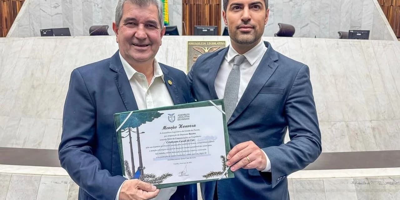Engenheiro de Prudentópolis recebe Menção Honrosa por destaque em desenvolvimento sustentável e infraestrutura resiliente