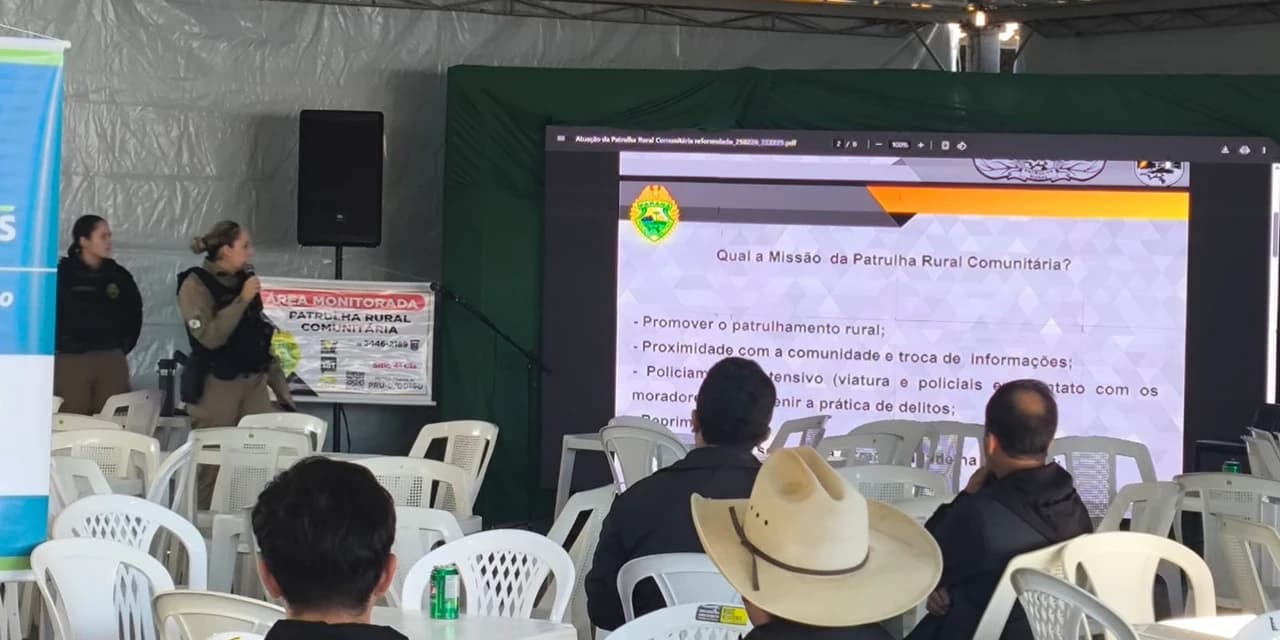 Patrulha Rural comunitária de Prudentópolis participa do 5º evento da Pecuária Moderna