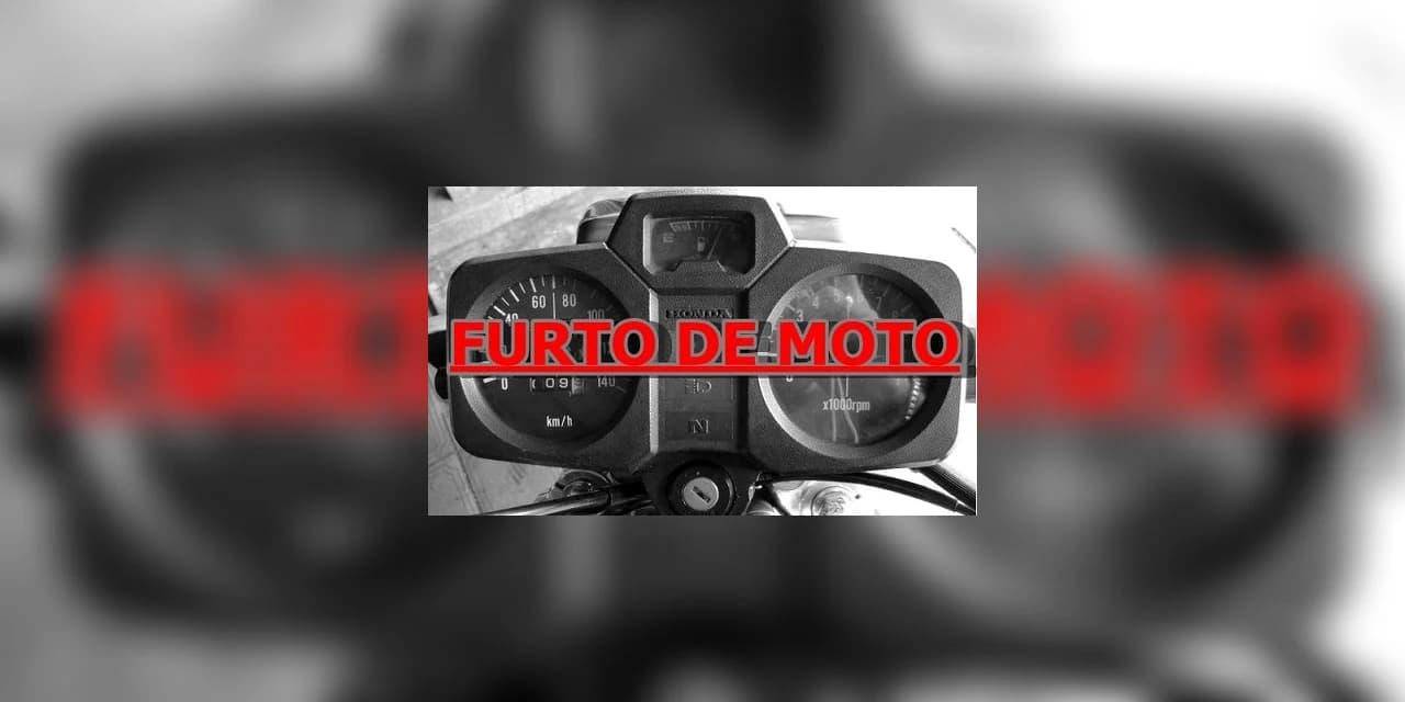 Moto CG 125 de cor azul foi furtada na área central em Prudentópolis
