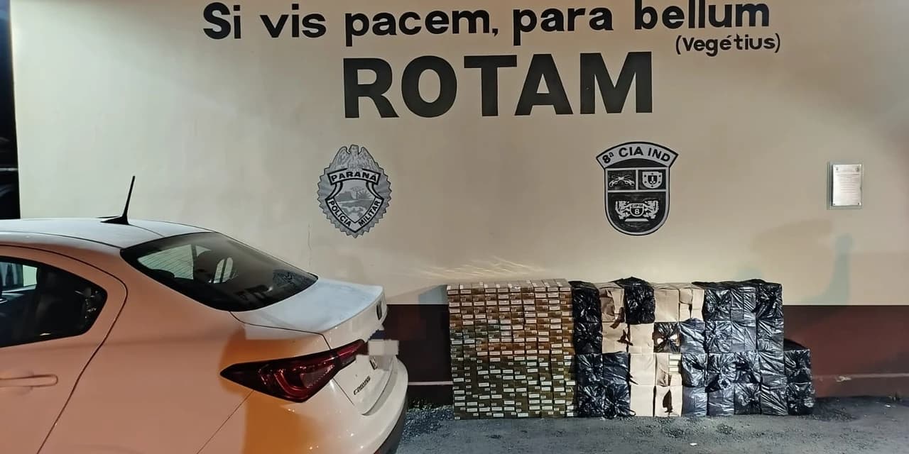 Ação conjunta apreende 11 mil carteiras de cigarro ilegal na BR-277, em Irati