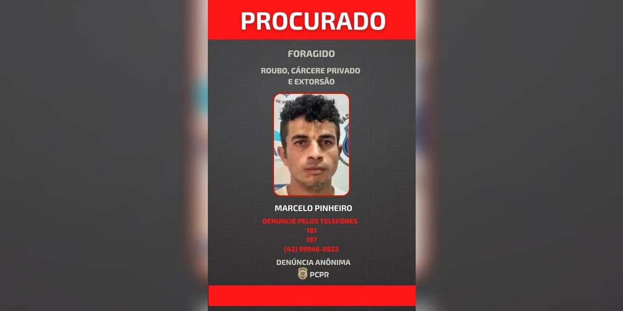 PC de Teixeira Soares divulga informações sobre foragido da justiça envolvido na prática de roubo de carga na PR 438