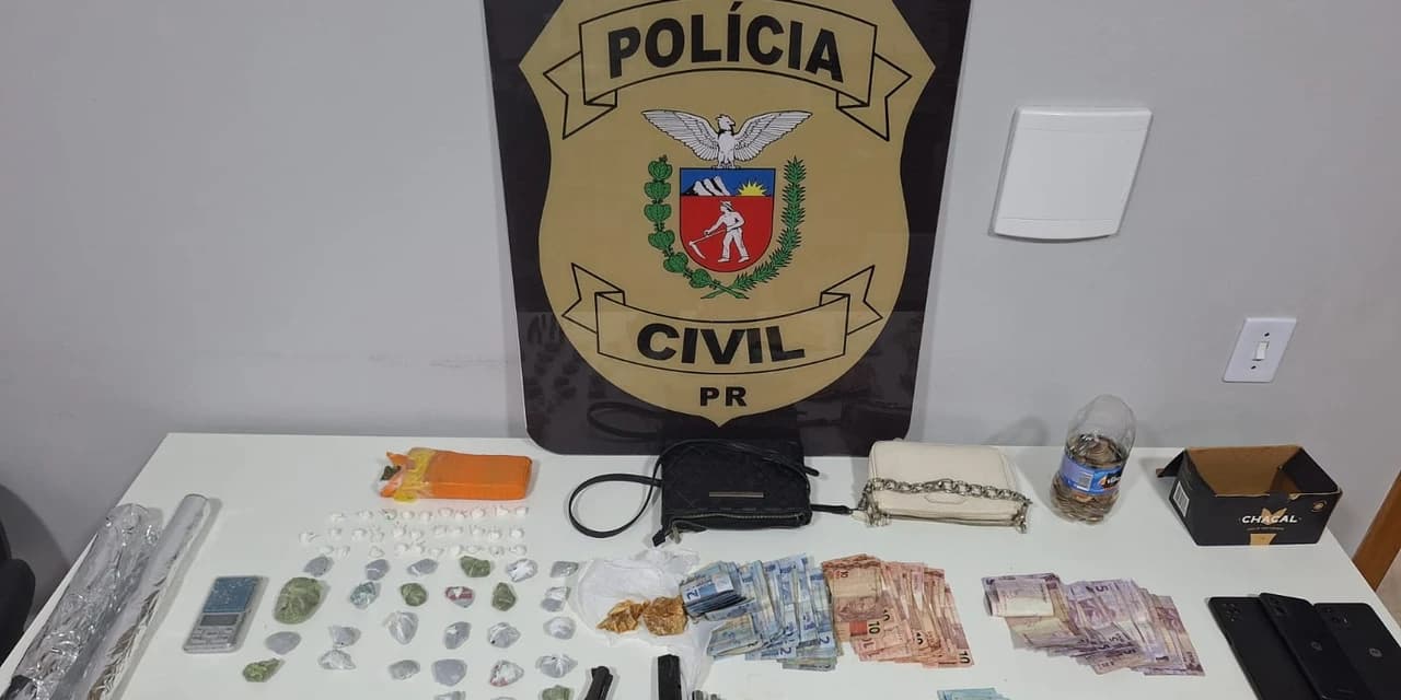Em Imbituva PCPR prende casal em flagrante por tráfico e associação para o tráfico de drogas