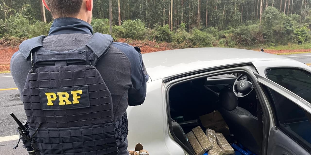 PRF apreende mais de 100 quilos de maconha após acompanhamento tático na BR-277, em Prudentópolis