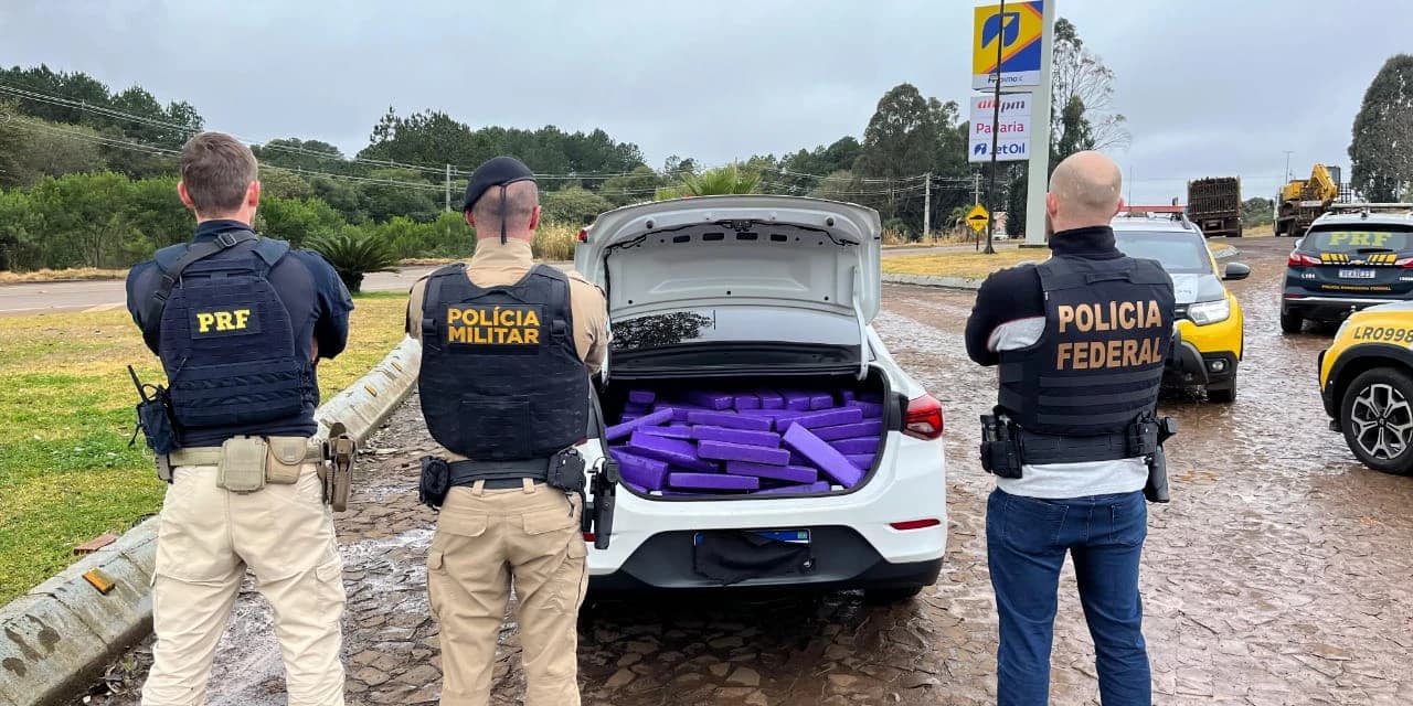 Polícia Rodoviária Federal, PF e PM apreendem mais de meia tonelada de Maconha em Guarapuava