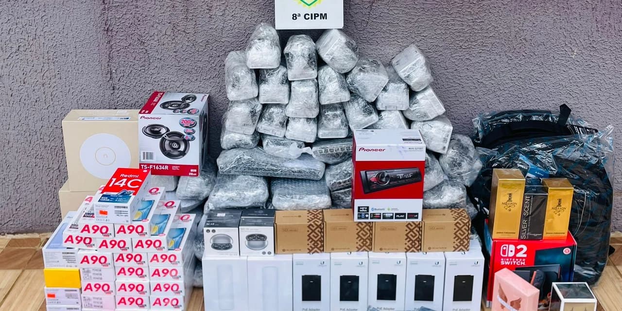 Em Inácio Martins polícia militar apreende mercadorias oriundas do Paraguai