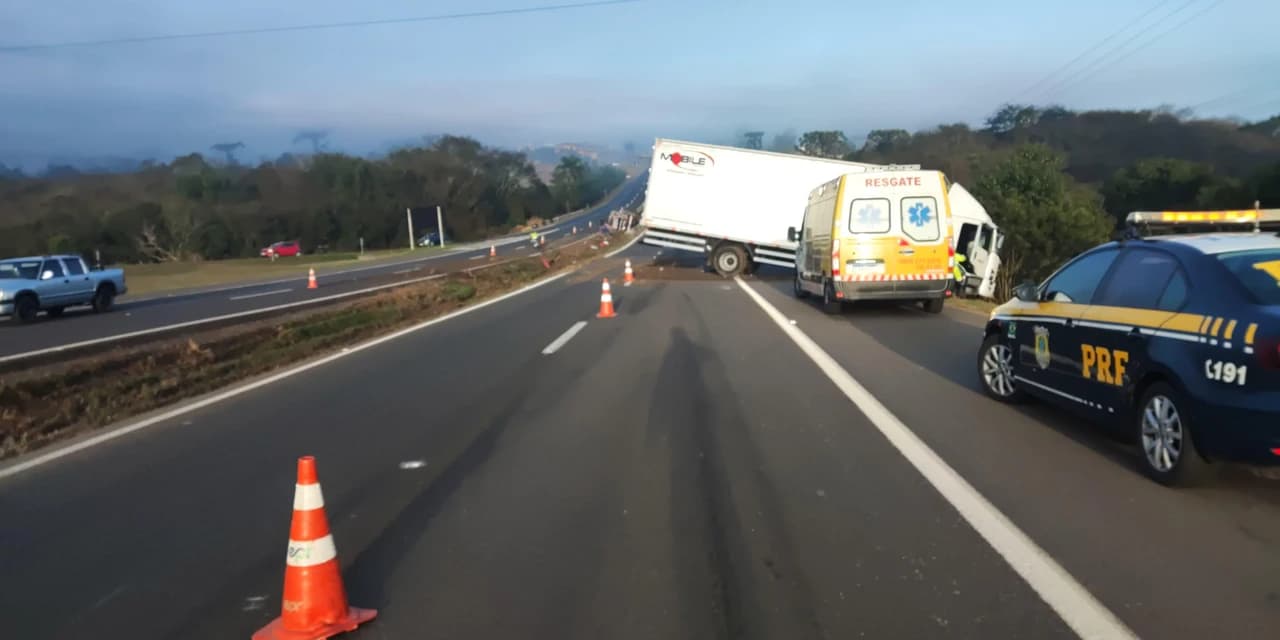 Motorista sofreu lesões graves em acidente na Br 277 em Prudentópolis