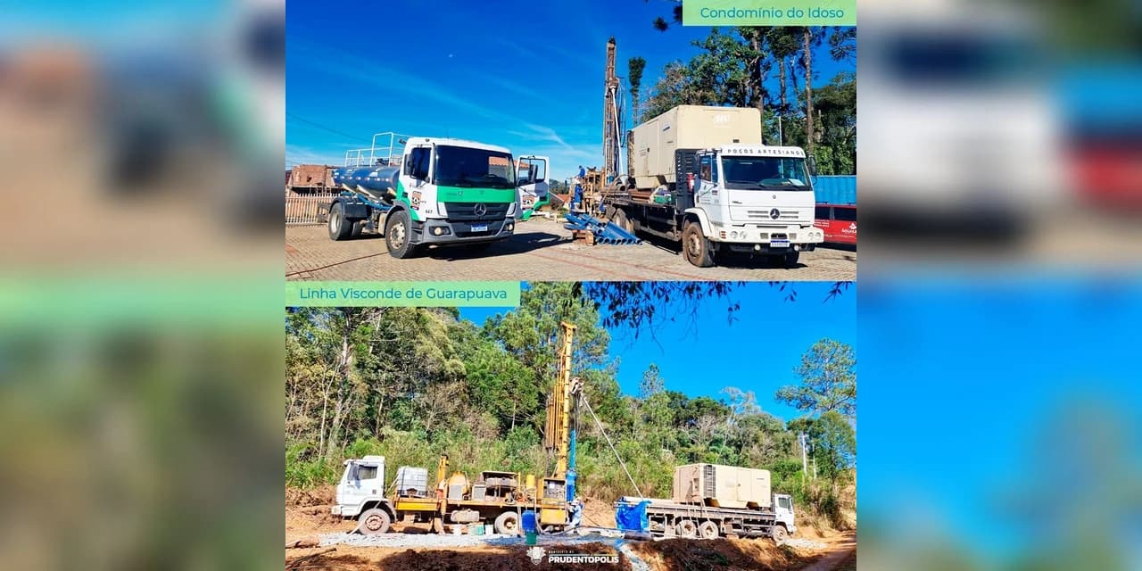 Prefeitura de Prudentópolis investe em abastecimento de água com perfuração de poços artesianos
