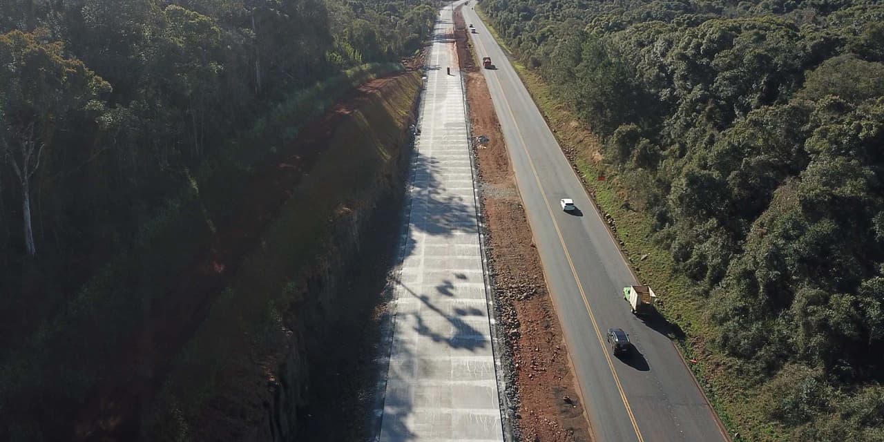 Duplicação em concreto da PRC-466 entre Guarapuava e Palmeirinha chega a 45,97%