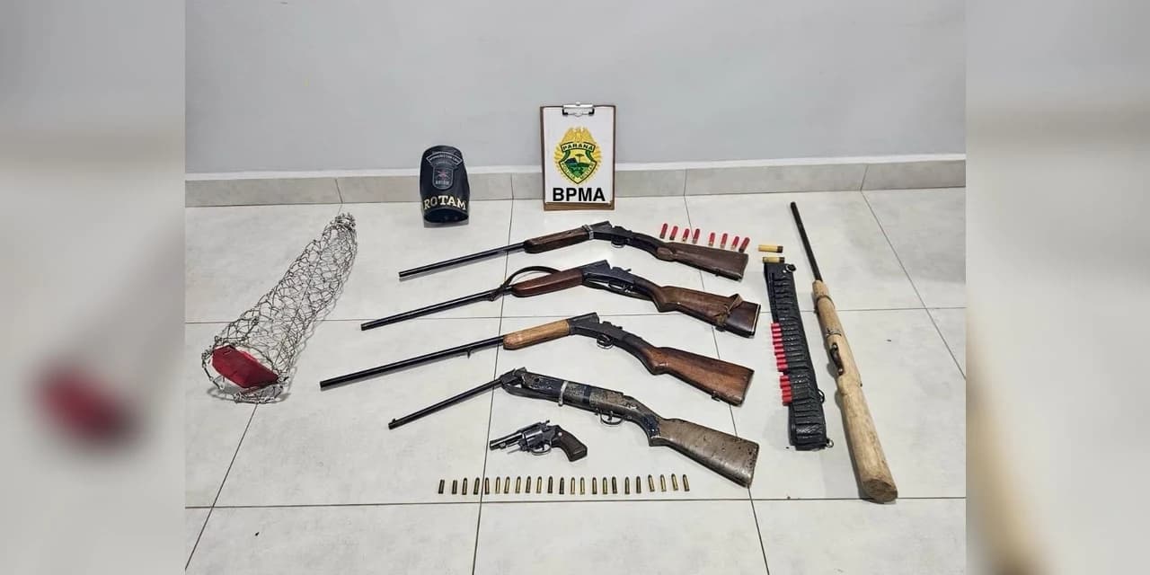 Operação policial em General Carneiro resulta na prisão de dois homens e apreensão de armas