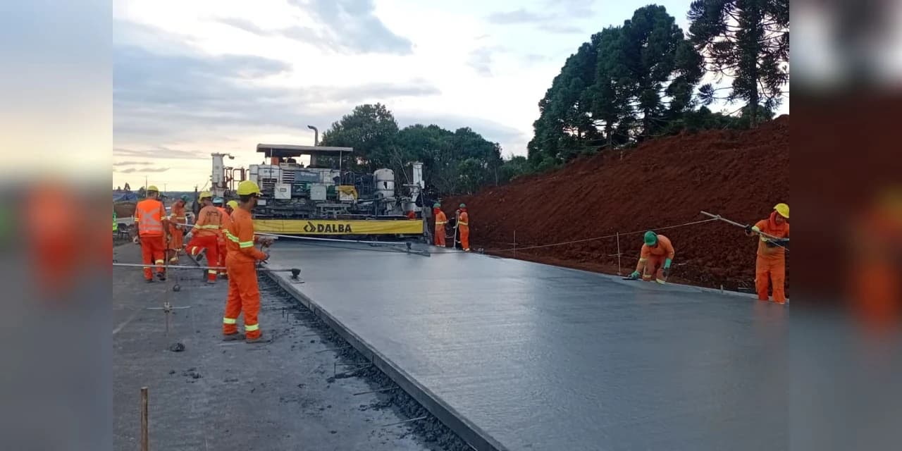 Duplicação e restauração em concreto da PRC-466 em Guarapuava chega a 54%