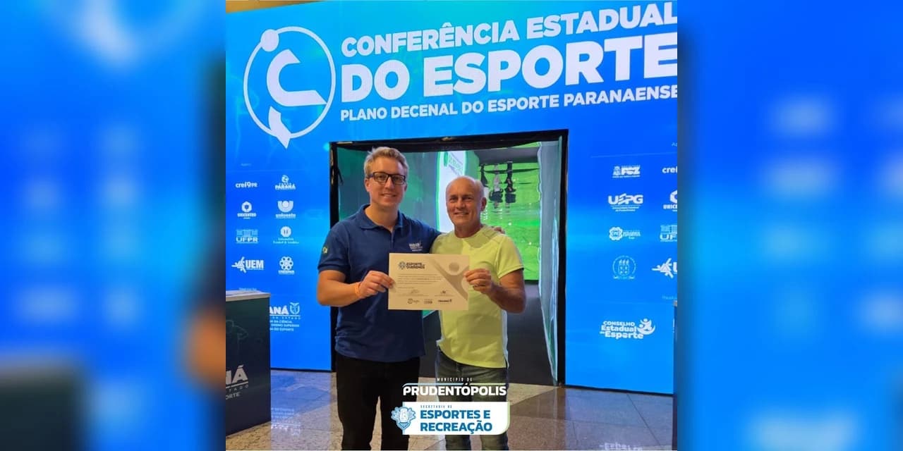 Durante participação na Conferência Estadual do Esporte,Prudentópolis recebe selo prata do Programa Esporte Que Queremos