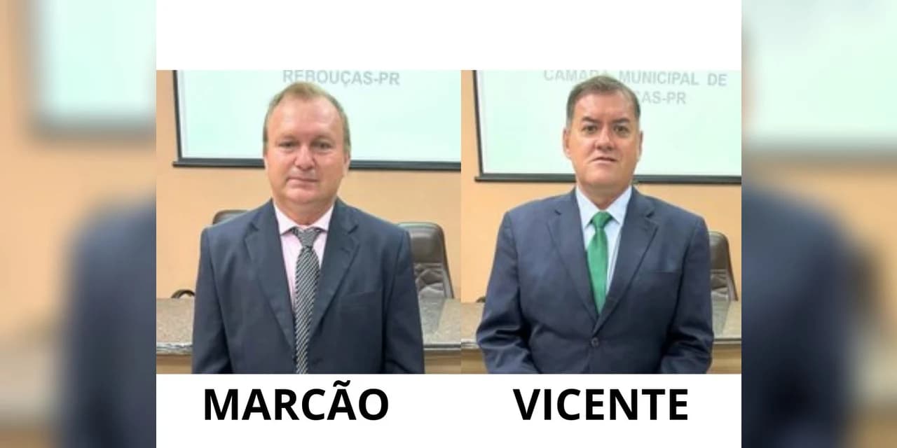 Justiça cassa mandato dos vereadores Vicente e Marcão em Rebouças