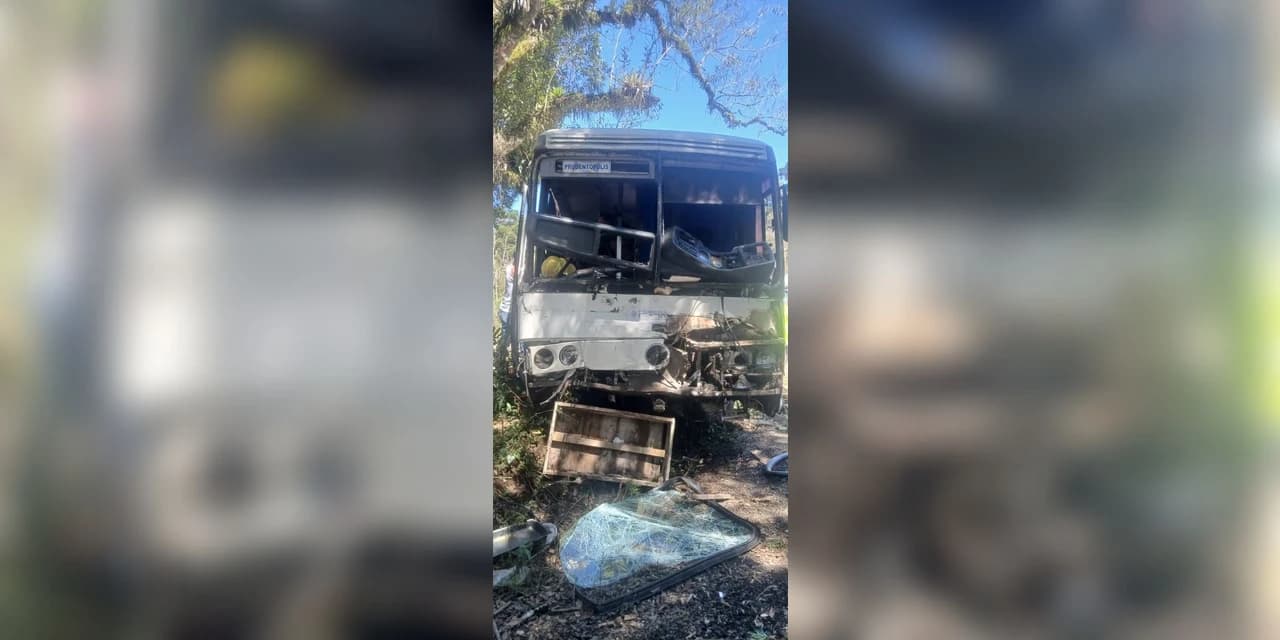 32 passageiros estavam no ônibus da Saúde que se envolveu em acidente na BR-277 em Guarapuava