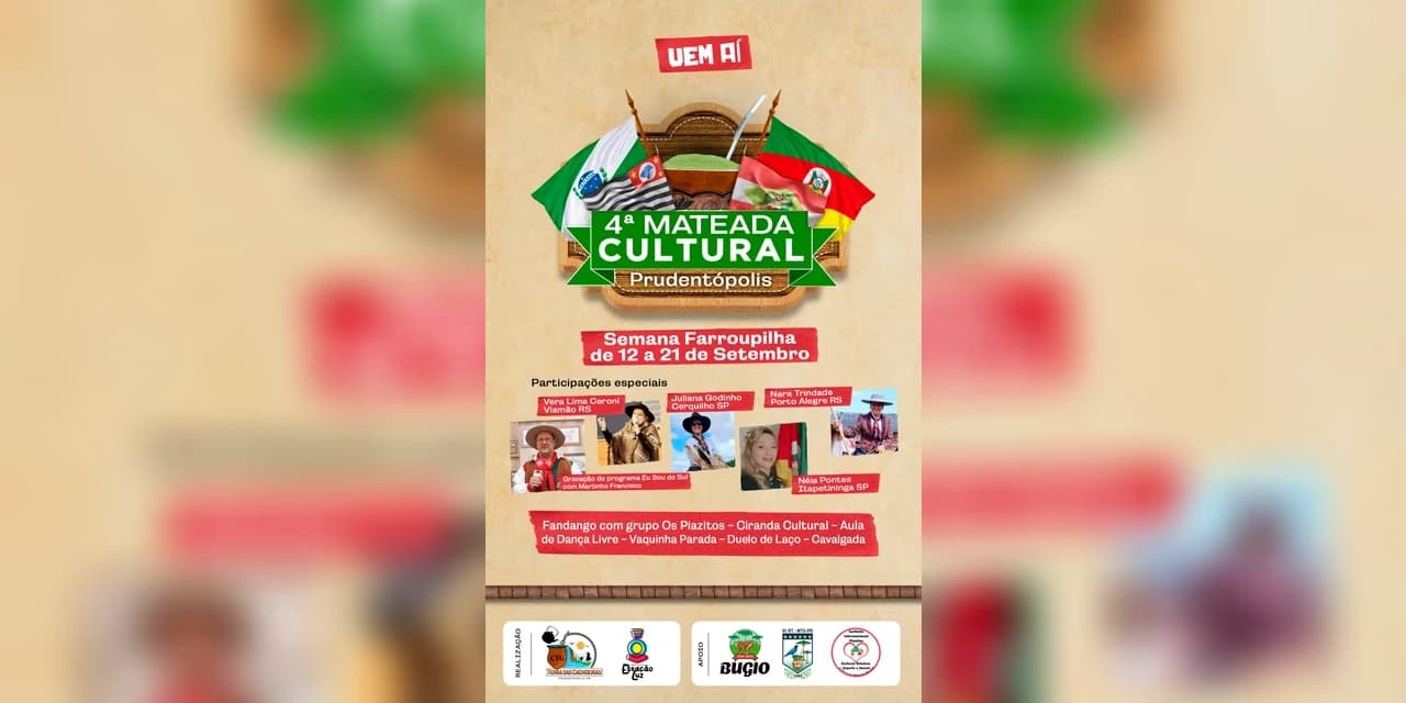 Prudentópolis recebe a 4ª Mateada Cultural durante a Semana Farroupilha do CTG Terra das Cachoeiras