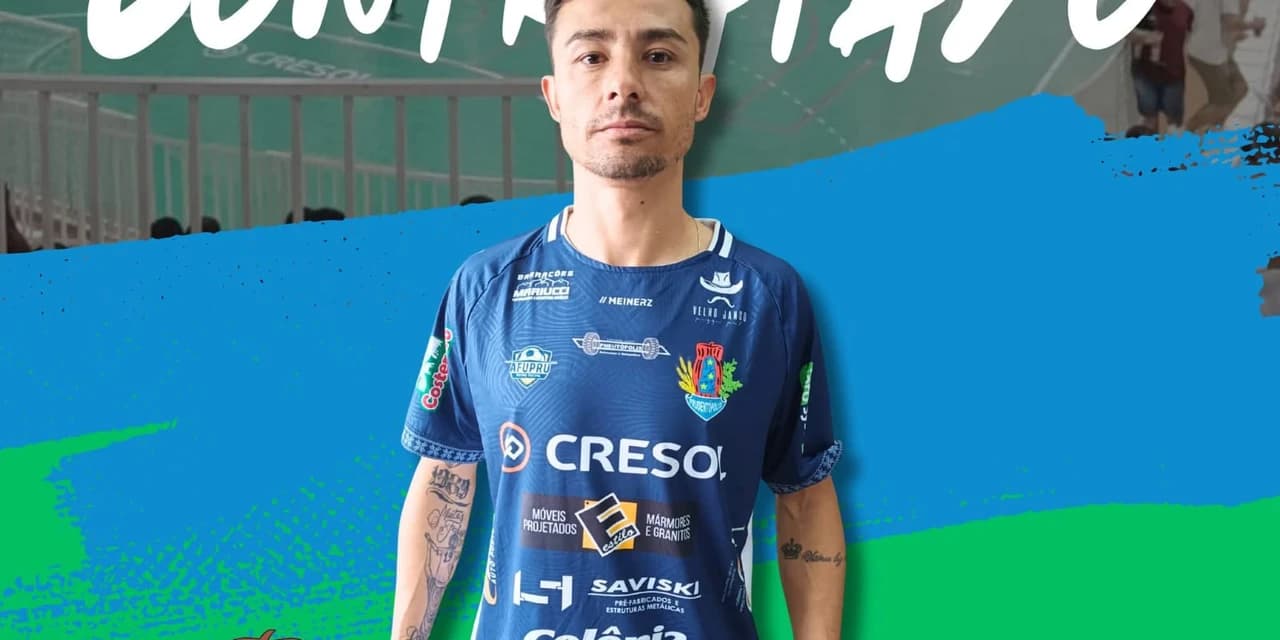 Prude Futsal anuncia Anderson Tibagi, ala canhoto, 35 anos, que vem do Palotina Futsal.