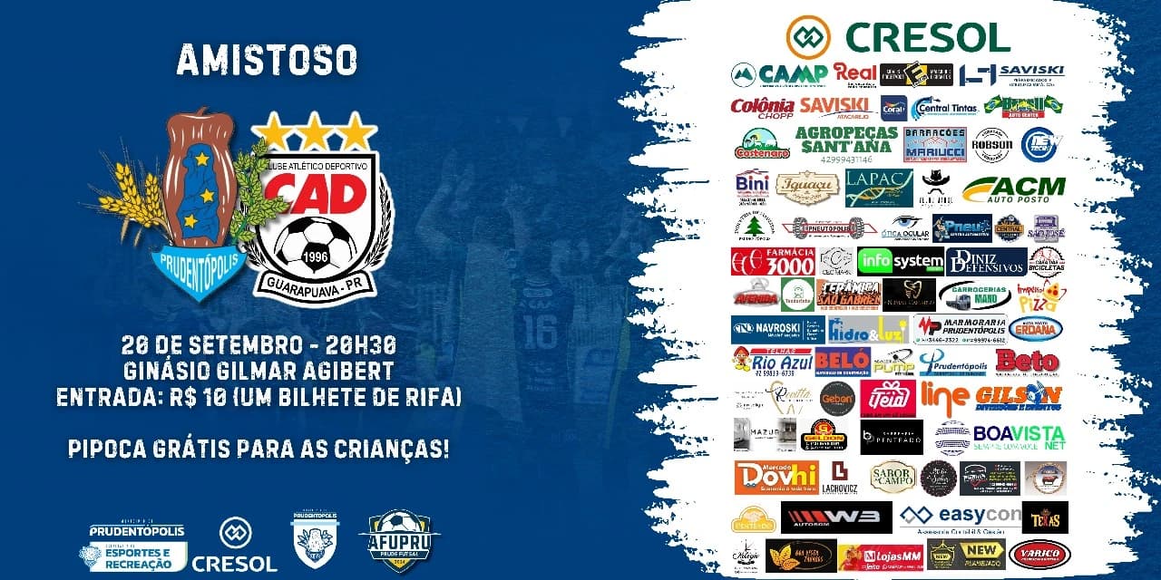 Prude Futsal realiza amistoso contra o CAD Guarapuava neste sábado