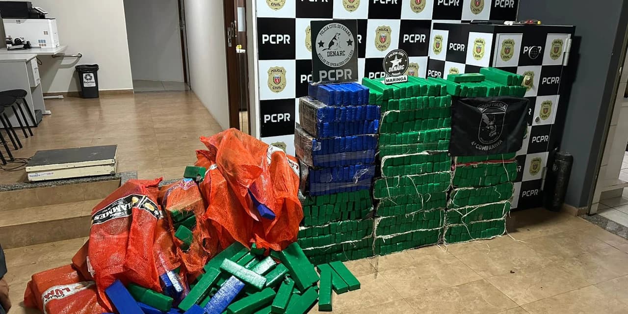 PCPR e PMPR localizam 589 quilos de maconha transportada em caminhão na região Norte