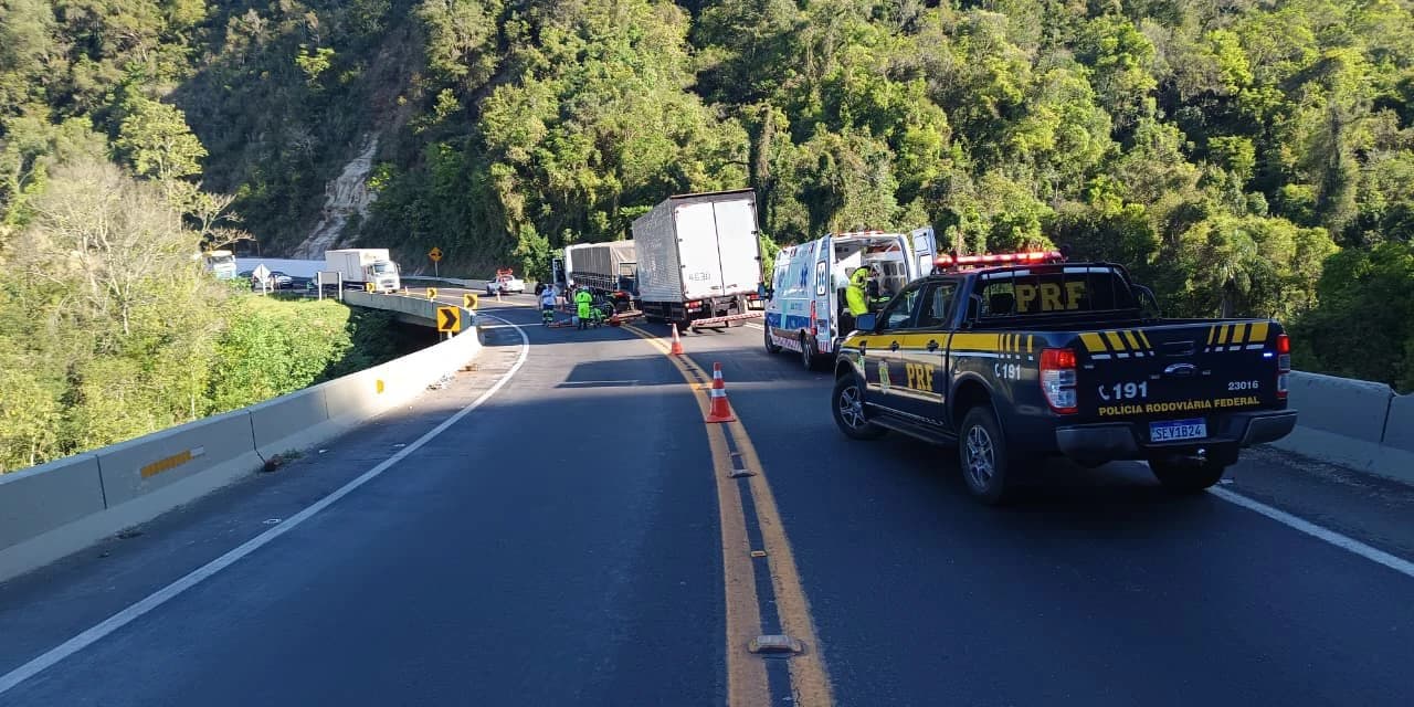 Acidente envolvendo dois veículos foi registrado na BR-277 em Guarapuava