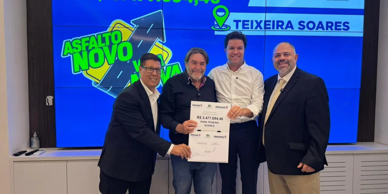 Prefeito Ivanor Muller comemora investimentos de R$ 3,4 milhões para asfalto em Teixeira Soares