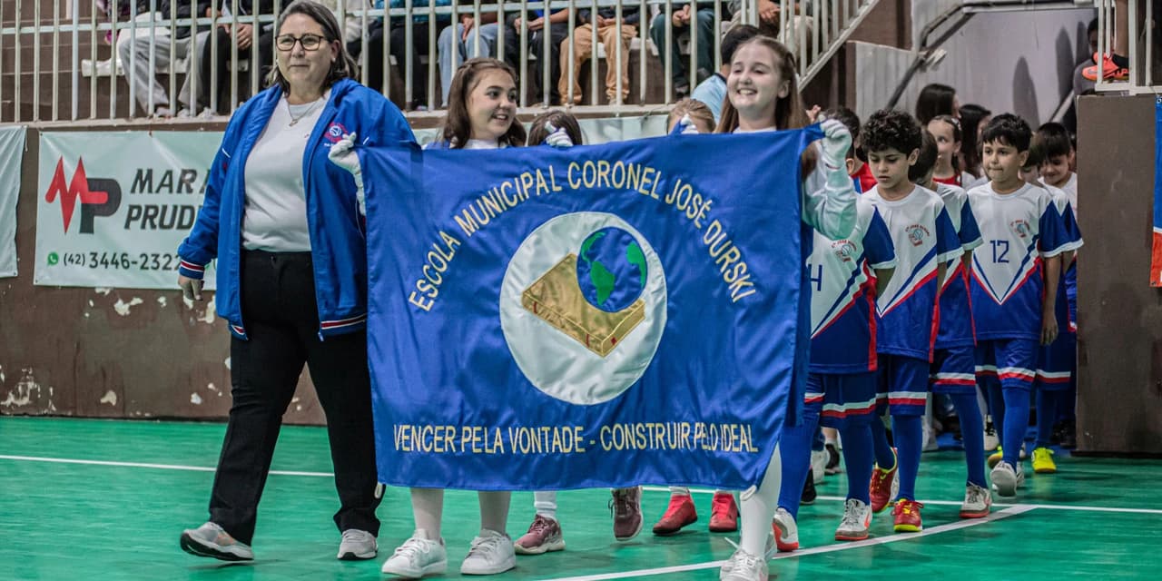 Cerimonial de abertura dos 1º Jogos Escolares Municipais de Prudentópolis. VÍDEO!