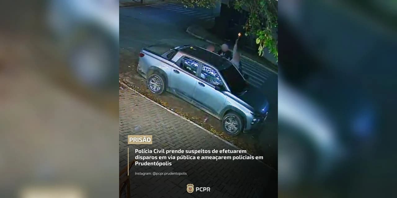 Suspeitos de disparos em via pública e ameaças são presos em Prudentópolis