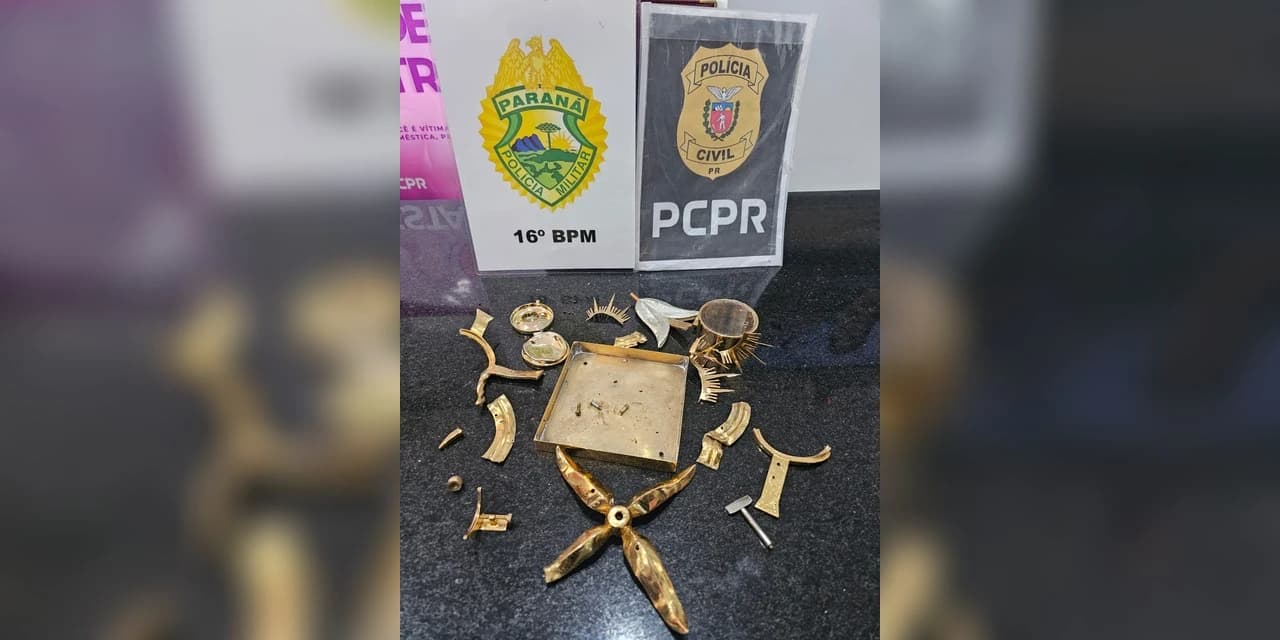 Polícia militar e civil de Guarapuava recuperam objeto furtado de santuário
