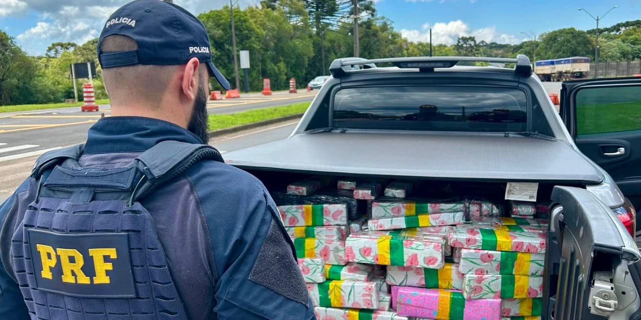 PRF apreende mais de 600 quilos de maconha na BR-277, em Guarapuava
