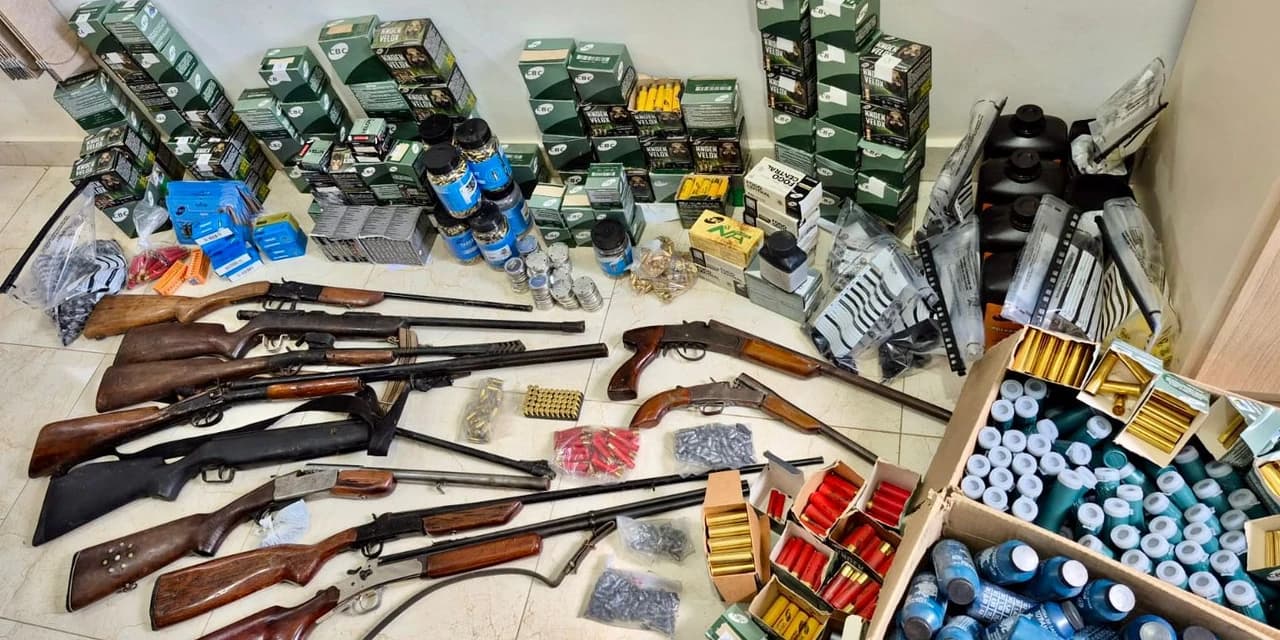 PCPR prende duas pessoas em flagrante pelo comércio ilegal de arma de fogo, munições e comércio ilegal de agrotóxicos em Ipiranga