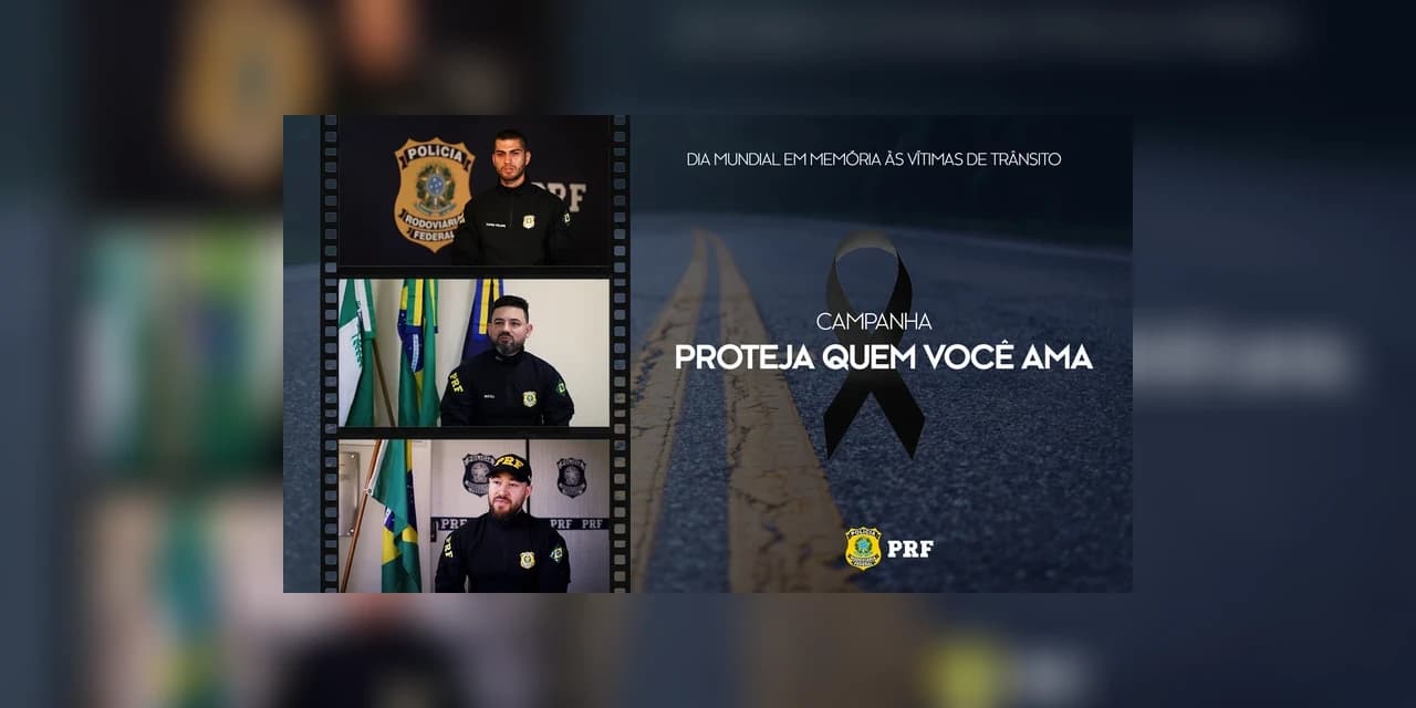 PRF lança campanha de conscientização para os riscos do trânsito