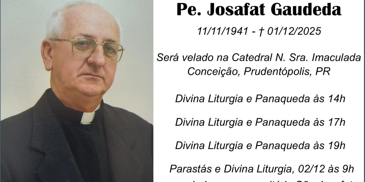 Faleceu o padre prudentopolitano Josafat Gaudeda