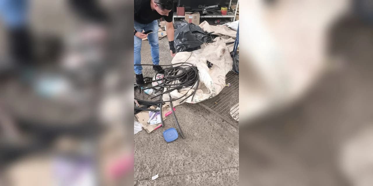 PC apreende 200 kg de cabos de energia e telefonia receptados por empresa de reciclagem em Ponta Grossa
