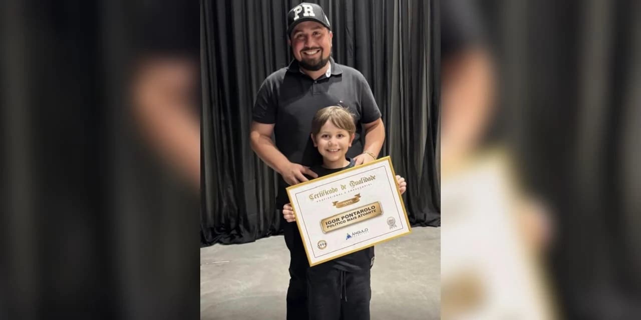 Vice-prefeito de Guamiranga Igor Pontarolo recebe o título de político mais atuante do município.
