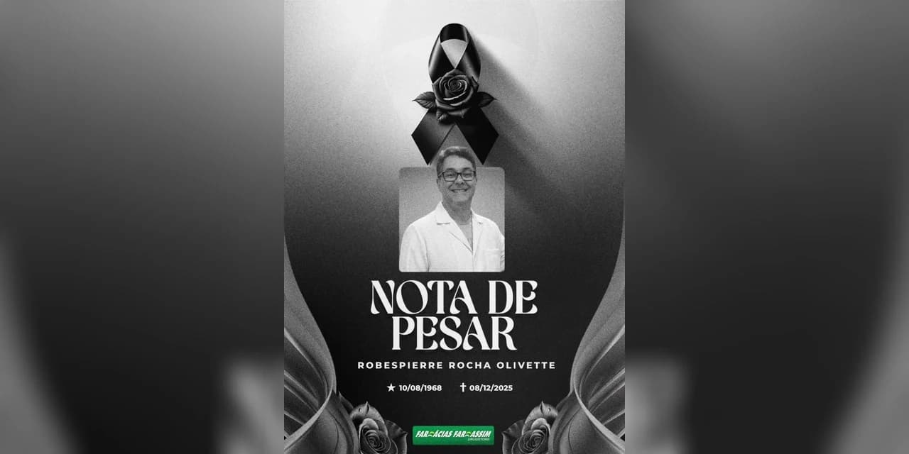 Rede Farmassim lamenta profundamente a morte de Robespierre Rocha Olivette