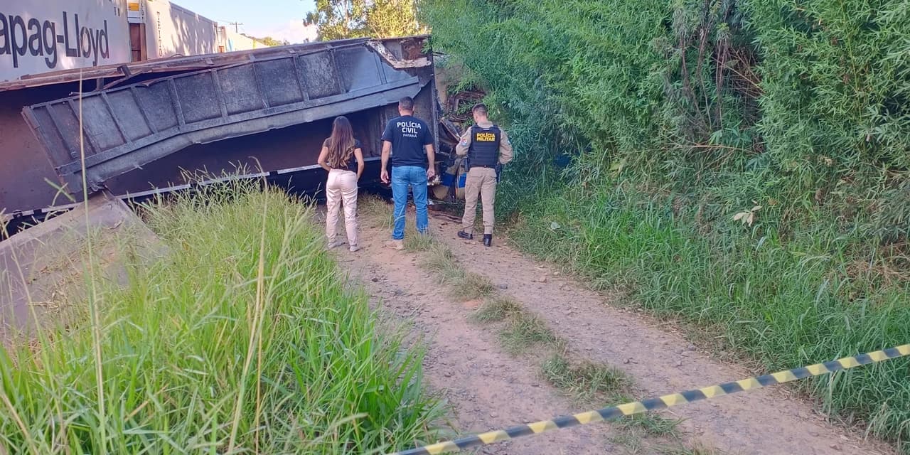 Polícia civil investiga colisão fatal entre caminhão e trem em Ipiranga