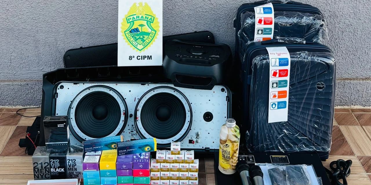 Em Inácio Martins veículo é apreendido com mercadorias de origem estrangeira