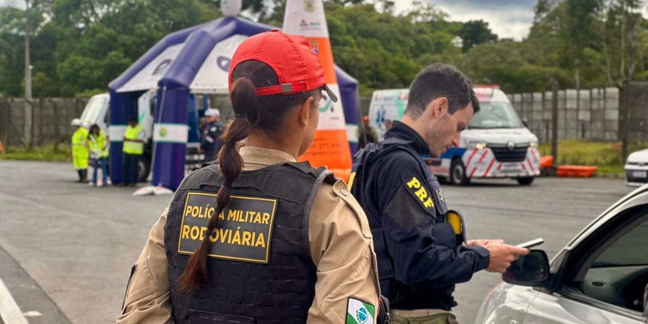 PRF realiza comando conjunto em Guarapuava durante o Dia Nacional de Conscientização Álcool Zero no Trânsito