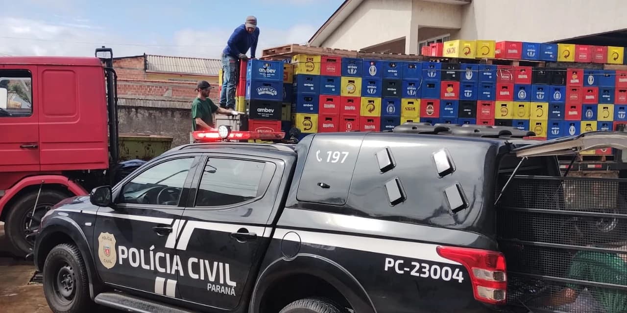 PCPR faz descarte de 400 engradados de cervejas falsificadas